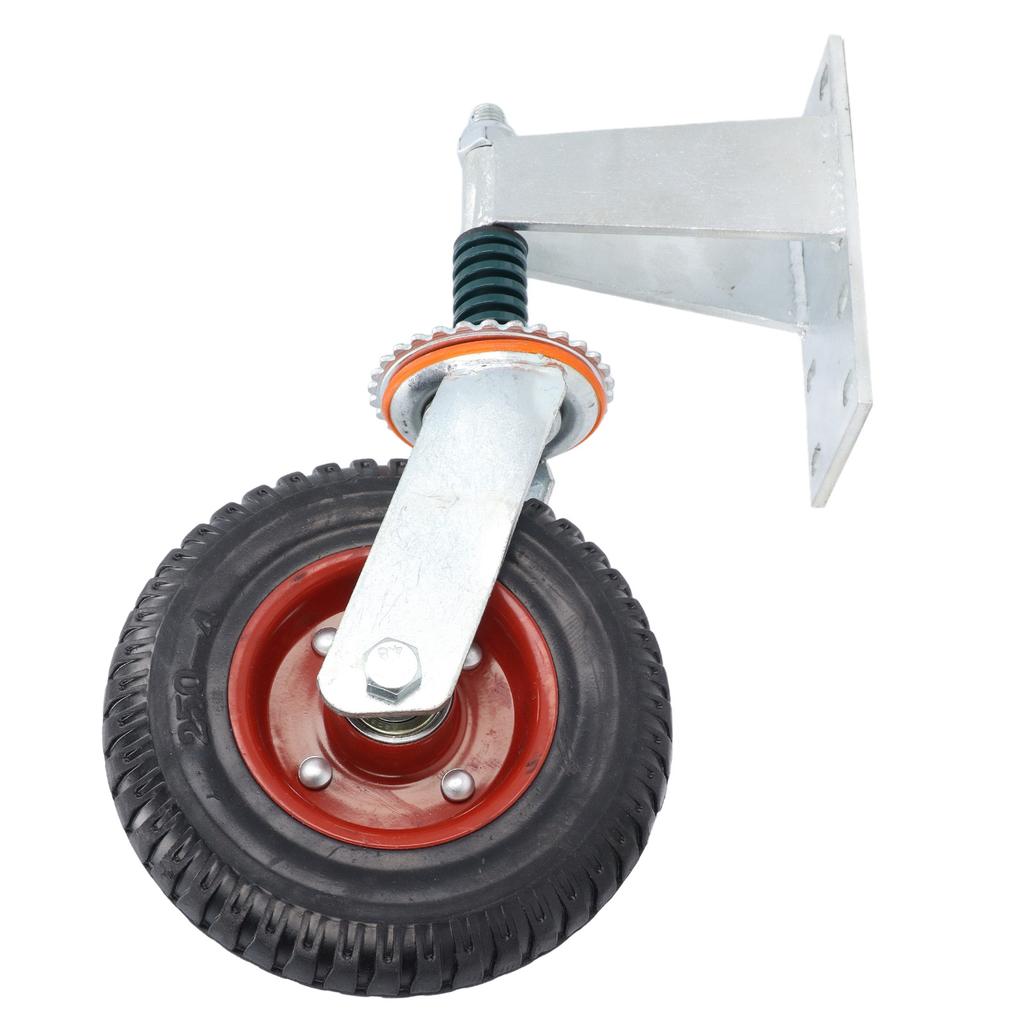 Колесо Gate Wheel 8 дюймов Грузоподъемность 600 фунтов Высокоуглеродистая сталь и резина Колесо Gate Wheel Caster Серый