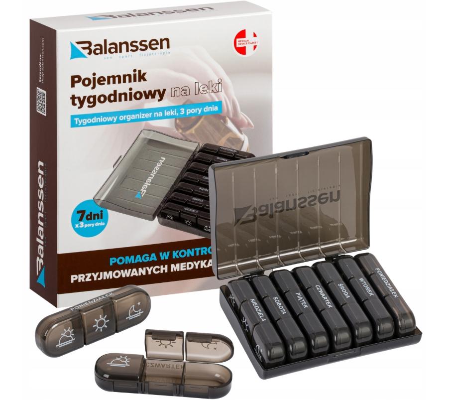 Balanssen Weekly Pill Organizer, 3 Daily Compartments, 1 Unit