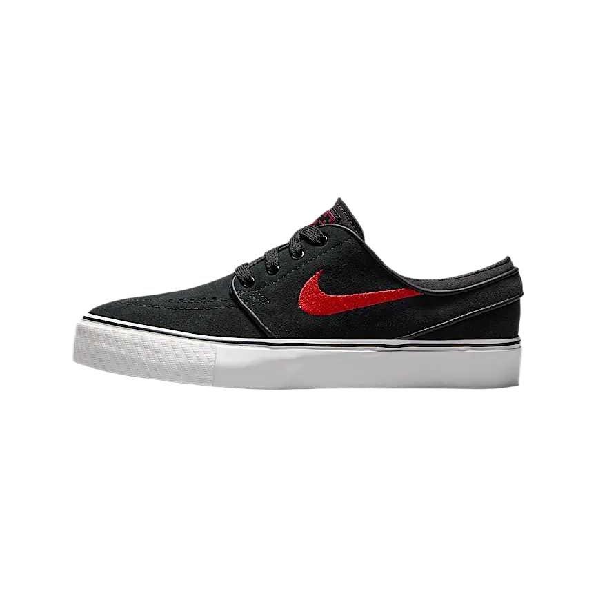 Nike SB Stefan Janoski Кожаные Низкие Кеды для Скейтбординга Черно-Красные Унисекс 525104-028