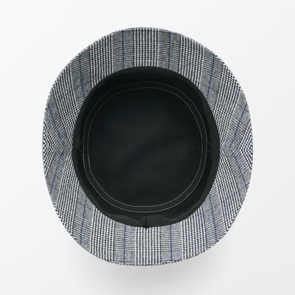 MUJI шляпа из матовой фланели, панама унисекс для взрослых DB0QKA3A серая клетка 56,5-59 см