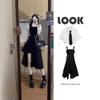2024 Summer Women's Korean Slim Fit Irregular Camisole Dress & Shirt Set