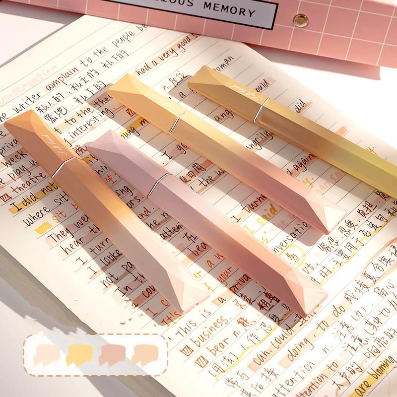 4 шт./набор Morandi градиентный цветной маркер Ins красивый маркер студенческий альбом блокнот маркер ручка кавайные канцелярские принадлежности