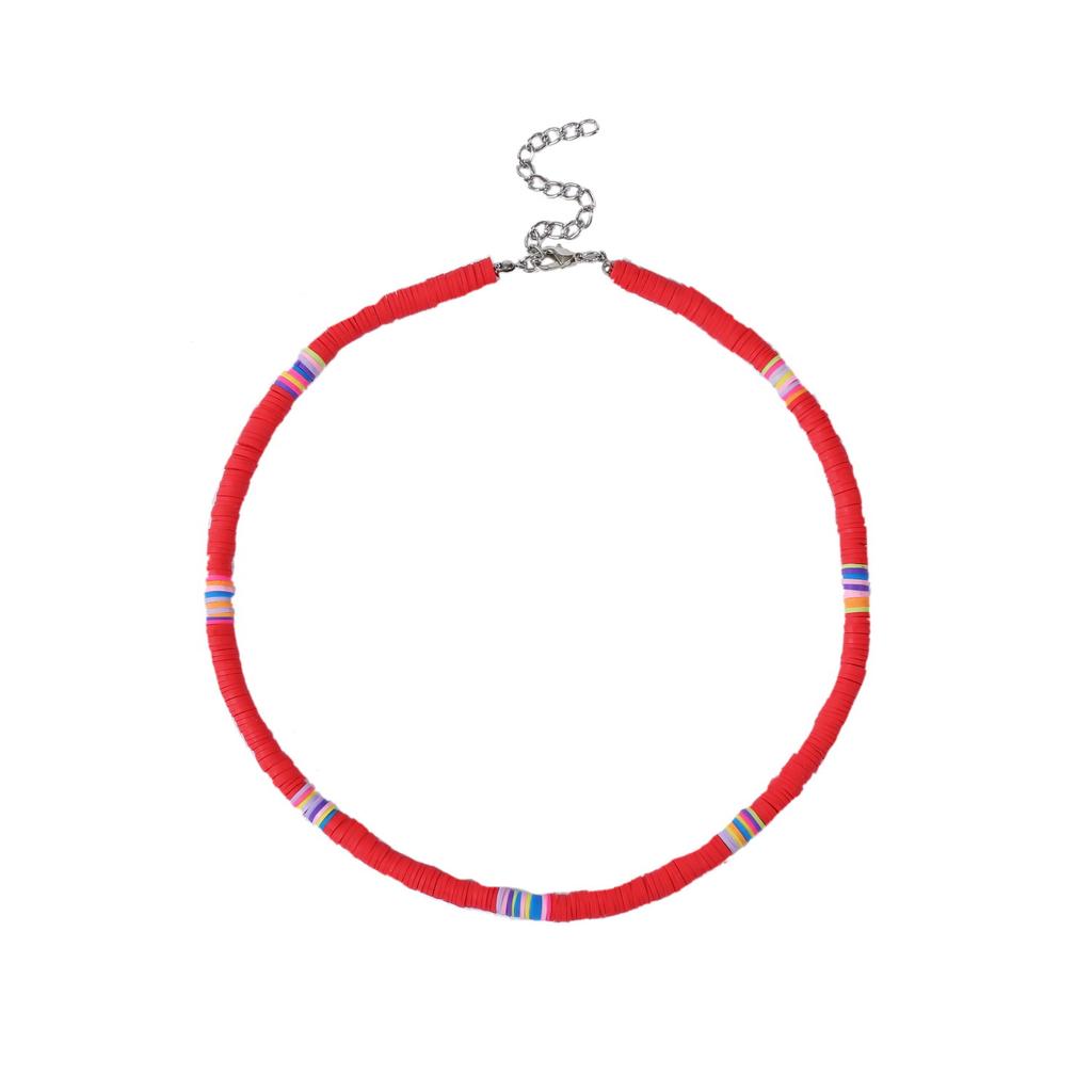 Ожерелье для женщин Мягкое керамическое круглое ожерелье Ожерелье Цветное богемное мягкое керамическое ожерелье Женское красивое элегантное ожерелье для нее