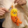 Orange Sausage Plush Keychain Toy Cartoon Stuffed Doll For Cute Student Gift