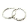 [N7190] - Silver 'Choréographie' Hoop Earrings Ø 45 Mm 9 Mm