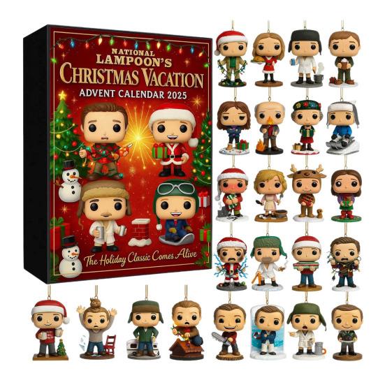 Рождественские каникулы Адвент-календарь 2025 24-дневный календарь обратного отсчета с 24 коллекционными фигурками кукол для детей и взрослых