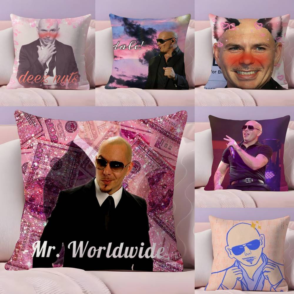Rapper singer PPitbull Pillow Case Ultra Soft Skin Friendly Fabric Cloud Like Comfort Concealed Zipper