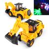 Электрический игрушечный экскаватор с музыкальными светодиодными фонарями, подвижная стрела для копания, строительная машина