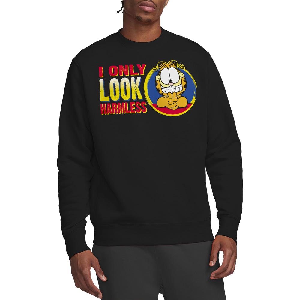 Garfield Unisex Adult I Only Look Harmless Sweatshirt