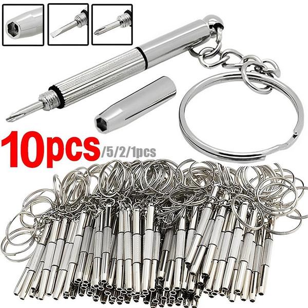 Новая стальная отвертка для очков, отвертка для очков, комплект для ремонта часов с брелком, портативные ручные инструменты, прецизионные отвертки, инструменты