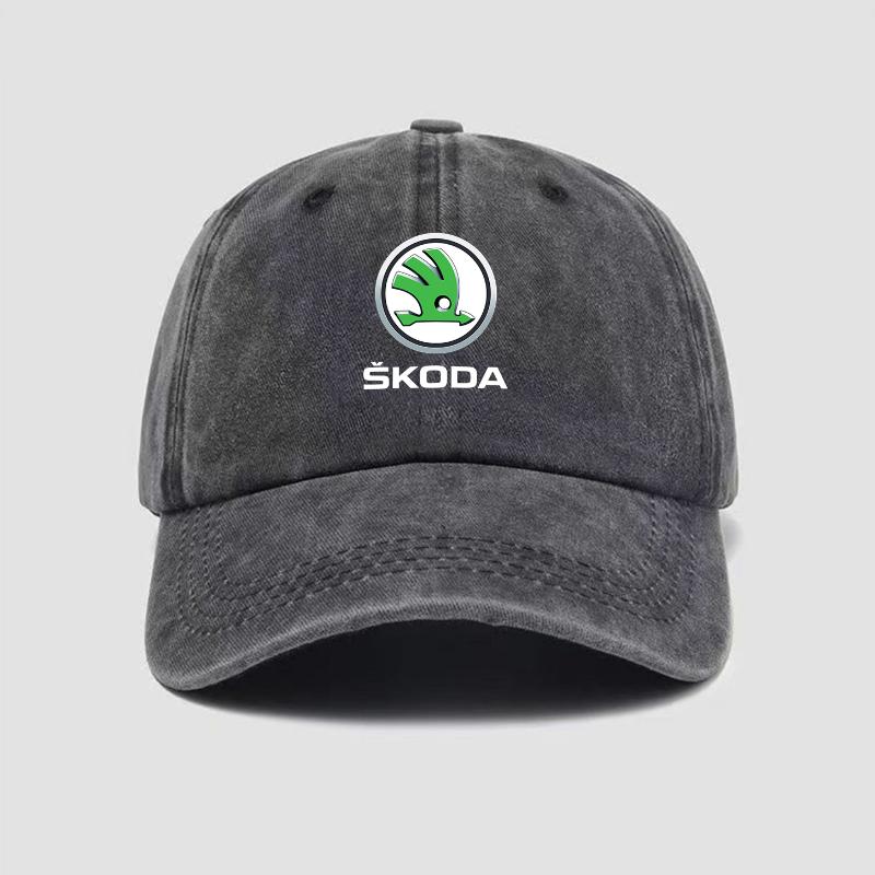 JKFB8 Fashion Car Baseball Cap Visor Sun Hat Unisex Adjustable Sunscreen Hat For Skoda Octavia 2 A5 A7 Superb Rapid Yeti Kodiaq Fabia