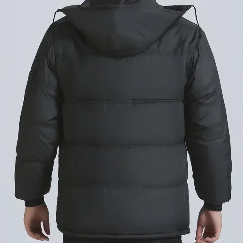 Мужские зимние куртки и пальто с хлопковой подкладкой — плюшевые, с утолщенным пухом для пап среднего и пожилого возраста.