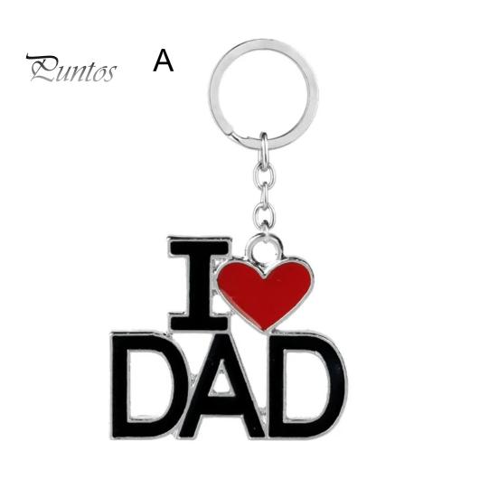 Брелок для ключей с подвеской в виде сумки для автомобиля, с надписью «Любовь, мама, папа», с двухсторонним гравированным дизайном, символизирующий связь родителей и детей