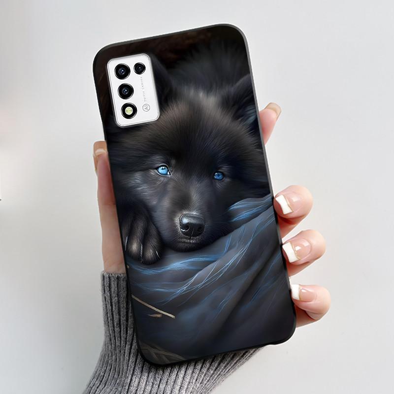 For ZTE Libero 5G III,  A202ZT Soft Silicone Black Case For ZTE Libero 5G II, A103ZT Popular Pattern Panda Shockproof Shell