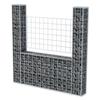 VidaXL Panier de Gabion Forme d'U Acier 160x20x150cm Clôture Bordure de Jardin 142545