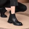 Chelsea Boots Women'S Martin Boots Elastic Short Boots Flat Spring And Autumn Single Boots Super Fire French Small Bare Boots