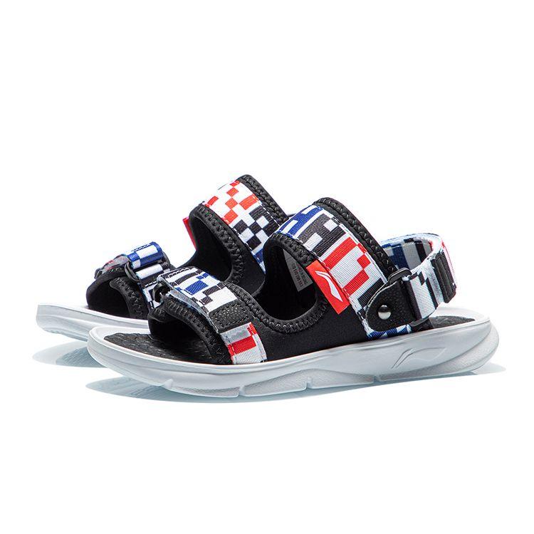 Li Ning Trendy 3.0 удобные прочные нескользящие детские сандалии детские сандалии черные белые YKUR022-5