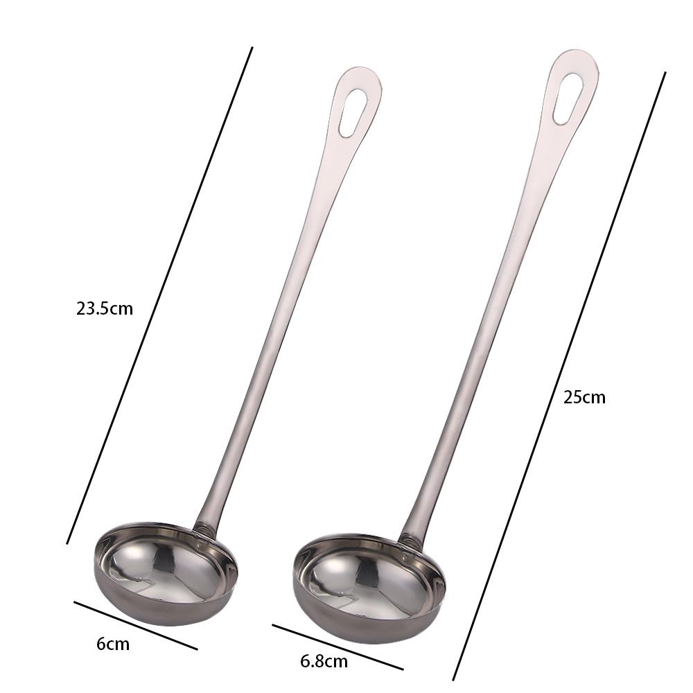 Dinnerware Stainless Steel Long Handle with Hook Soup Ladle Slotted Scoop Serving Spoon Tableware