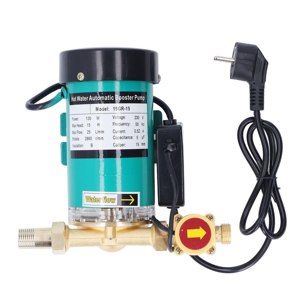 Automatic Booster Pump 120W 25L/min 15m Discharge Water Pressure Booster Pump EU Plug 230VAC