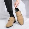 New Handmade Non-slip Premium Designer Brand Suede Elegant Pointed Tip Loafers Men Comfort  High-quality Office Leather Shoes