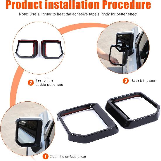 Козырек от дождя для зеркала заднего вида, совместимый с Toyota Land Cruiser Prado 250 J250 LC250 2024 2025, аксессуары