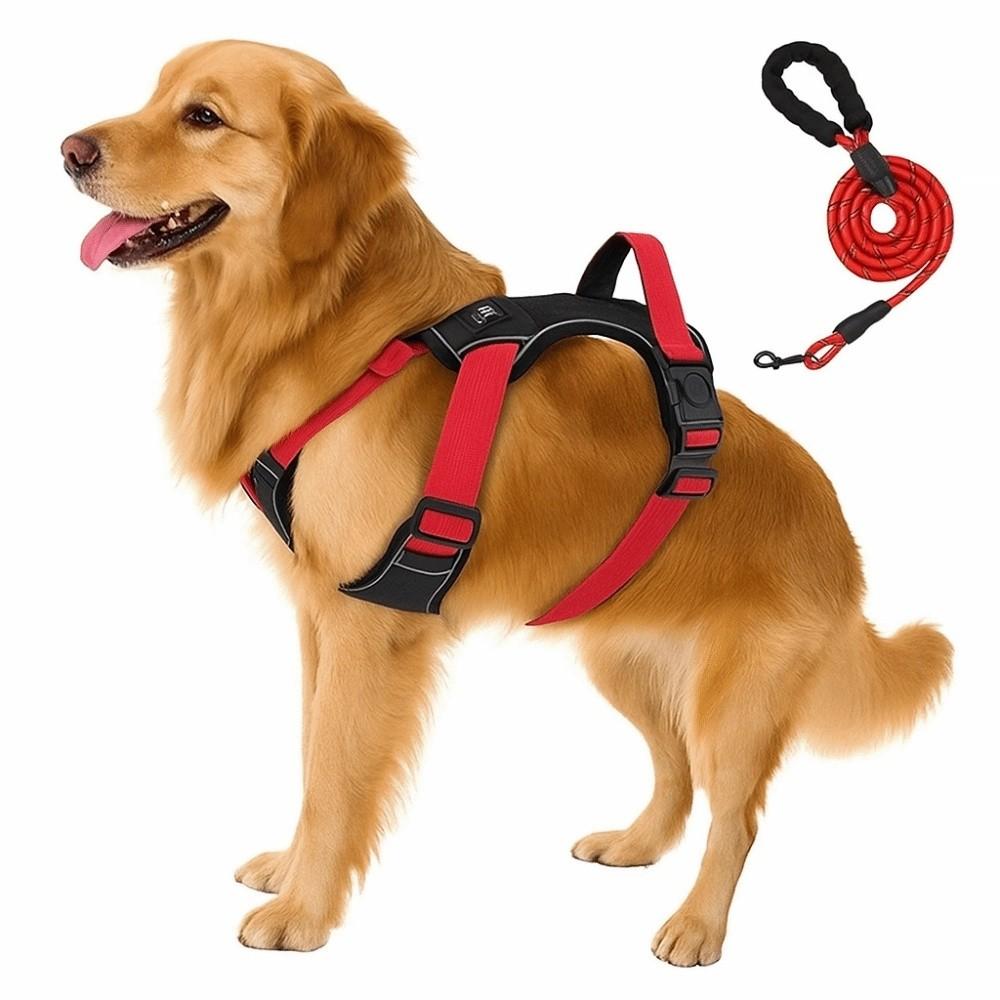 Multi-Point Adjustment Anti-Pull Dog Harness Reflective Dog Leash Dog Chest Strap Daily Walks