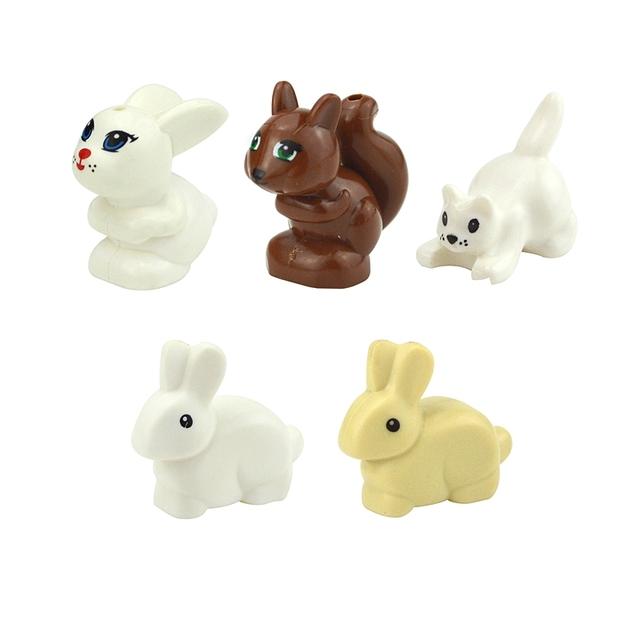 MOC Город Животные Строительные Блоки Фигурки Коза Овца Орел Сова Панда Попугай Чайка Пингвин Зоопарк Рам Аксессуары Кирпичики Игрушка Подарок