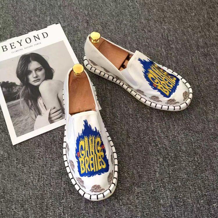 Old Beijing Cloth Shoes Embroidery Flower Social Guy Male Moccasin-Gommino Student Casual Shoes National Chinese Style