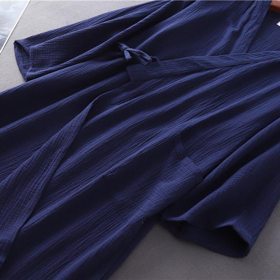 Новый весенне-осенний японский халат-кимоно для пары, хлопковый креповый халат, мужской халат-кимоно, мужская одежда для сна