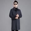 Зимнее пальто из двухстороннего кашемира от известного бренда, мужская куртка средней длины, утепленная подкладка, высококачественное шерстяное шерстяное пальто