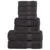 8 Piece Premium Towel Set SOLUND Anthracite 600 g m²