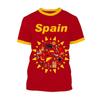 Spanish Series 3D Printed Men's Casual Short Sleeved T-shirt Cross-border New Men's T-shirt