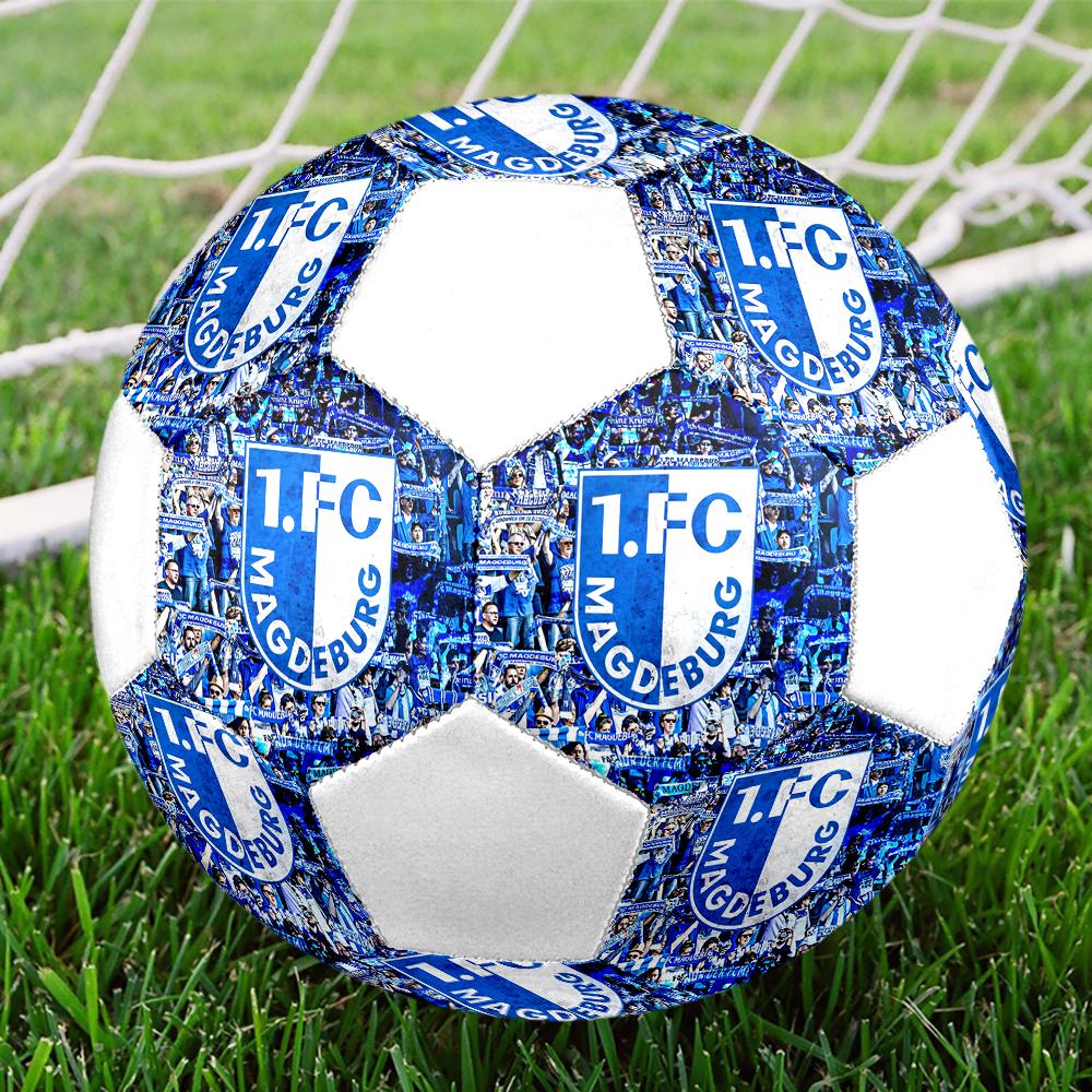 Футбольный мяч FC Magdeburg, разноцветный, подходит для всех возрастов, сшит на машине, материал ПВХ, соревновательного уровня, прочный и с высоким отскоком