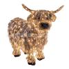 Glowing Resin Cow Figurine Rustic Straw Tabletop Ornament For Home Garden Patio Party Centerpiece For Couples Holiday Cozy