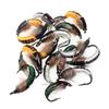 Wifreo 12PCS Fly Fishing Nymph Scud Worm Fly Realistic Aritificial Insect Bait Lures with Hook Size 8 10 12
