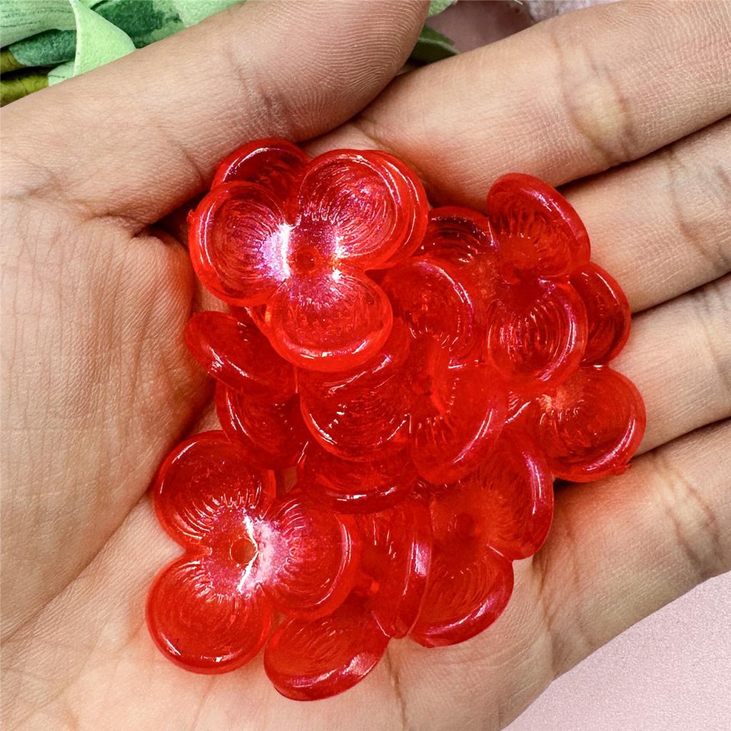 Акриловые 10 шт. шпильки аксессуары для мобильных телефонов бусины 22,6 мм выдолбленные прямые отверстия трехлепестковые цветы бусины ручной работы