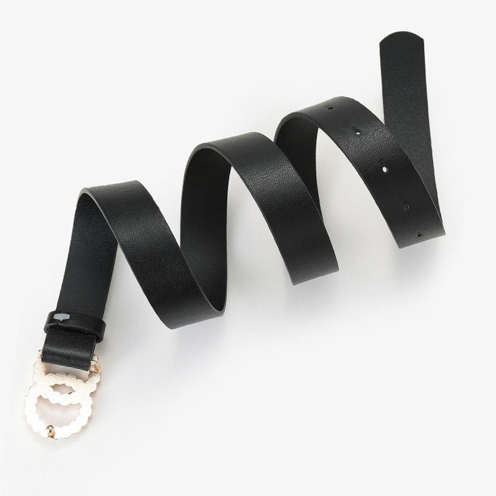 Юбка Брюки Пояса Два Круга Бриллиант Кожаный Ремень Двойная Кольцевая Пряжка Пояс Дамские Платье Ремни