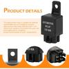 12V 40A Relay, Auto Replacement Parts 4 Pin Relay, Universal Car Vehicle Motor Fuse Motor Switch Power for Fog Driving Light Wire Wiring Harness