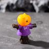 Purple Cartoon Scary Pumpkin Statue Mini Desktop Knick-knack  Festival Supplies
