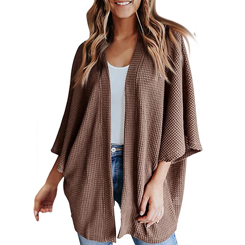 Осенне-зимний новый хит продаж, свободный кардиган, свитер, вязаный свитер, футболка, топы, женская одежда