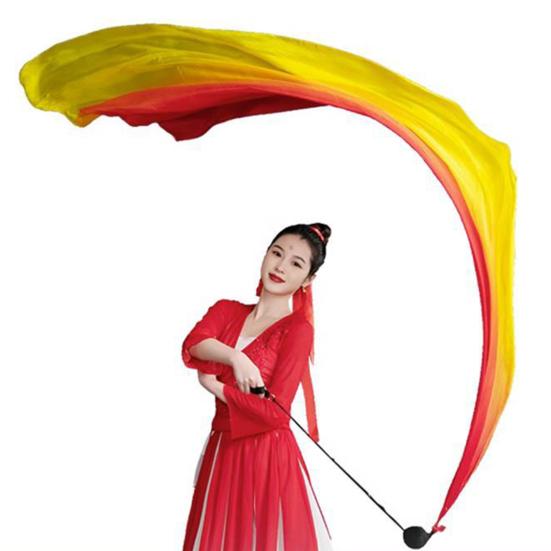 Gauze Scarf Women Stage Performance Wear Belly Dance Gradient Color Flowy Long Scarf Ball Set Photography