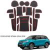 Car Door Slot Mat for Suzuki Vitara 2016 2017 2018 2020 2021 2022 2023 Car Gate Groove Pad Console Cup Holder Insert Coaster