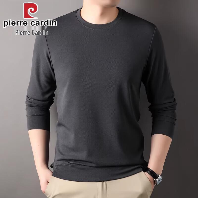 Pierre Cardin Men's Round Neck Long Sleeve Pullover T-Shirt