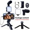 Smartphone Vlogging Kit With Tripod Phone Holder Mini Microphone LED Fill Light Starter For Vlog Live Stream Short Video YouTube