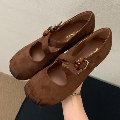 Модные Элегантные Туфли Мэри Джейн на Плоской Подошве с Пряжкой из Бусин на Шнуровке, Женская Мода, Круглый Носок, Дизайнерская Обувь на Перекрестной Шнуровке, Удобные Лоферы с Мягкой Подошвой