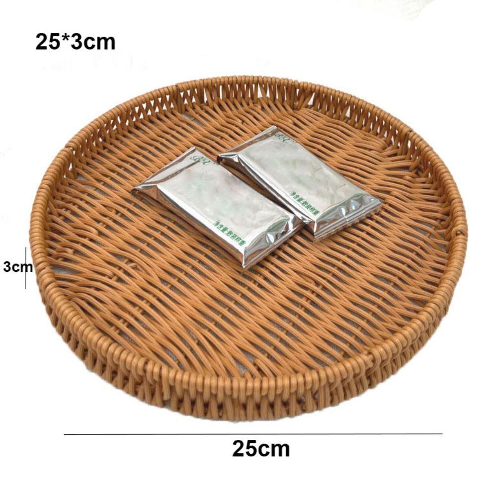 Плетеная корзина для хлеба, фруктов, овощей, жесткая, для ресторана, сервировочная, настольная витрина