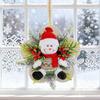 Рождественская плюшевая кукла, подвесное украшение на дверь, милый венок снеговика/Деда Мороза для стены