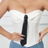 Sleeveless Strapless Sliming Vest Slim Fit Crop Tube Tops Elegant Women Corset  Ladies