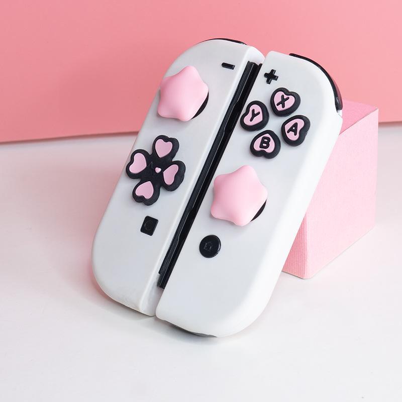 Силиконовые колпачки для кнопок и джойстиков Nintendo Switch/OLED - набор аксессуаров Love