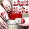 Women Beauty Santa Claus Snowflakes Decals Nail Art Stickers Water Transfer  Decoration Stickers